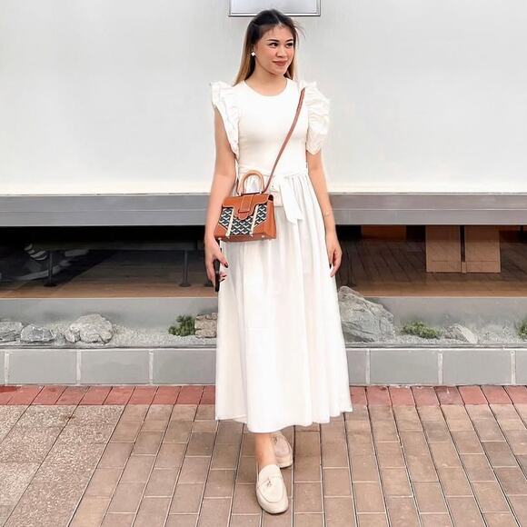 RARE!!! ZARA Ruffled Midi Dress NWT - Picture 7 of 16